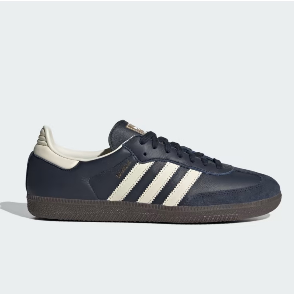 Adidas Samba Blue and Cream Sneakers